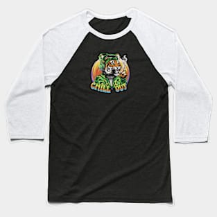 Jungle Rhythms: Stylish Hip-Hop Tiger Baseball T-Shirt